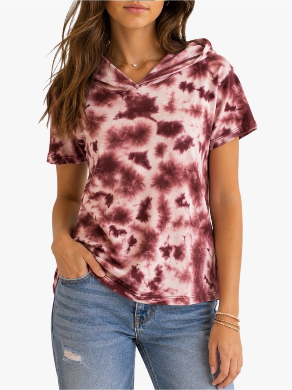 Full Tilt Cropped Tie Dye Hoodie